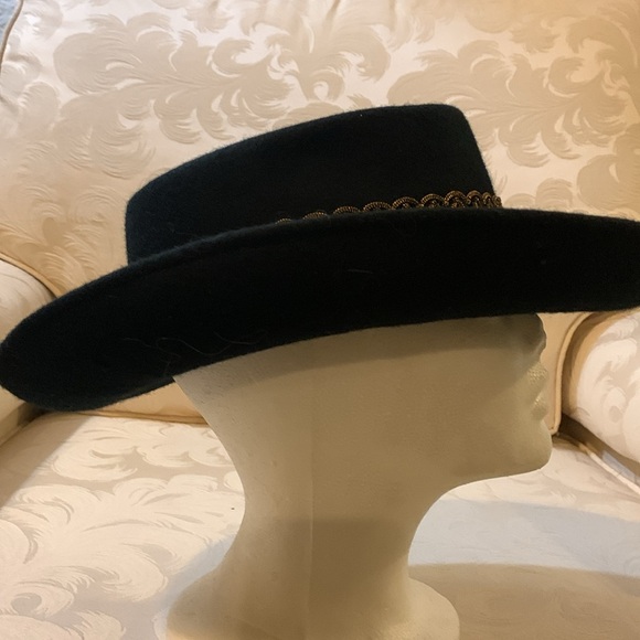 Vintage Wool Cowboy Hat with gold sequins 1940 - Picture 2 of 5